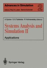 cover of the book Systems Analysis and Simulation II: Applications Proceedings of the International Symposium held in Berlin, September 12–16, 1988