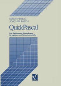 cover of the book QuickPascal: Eine Einführung mit Anwendungen für Ingenieure und Naturwissenschaftler