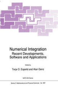 cover of the book Numerical Integration: Recent Developments, Software and Applications