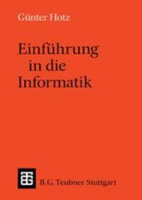 cover of the book Einführung in die Informatik