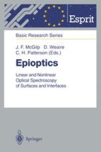 cover of the book Epioptics: Linear and Nonlinear Optical Spectroscopy of Surfaces and Interfaces