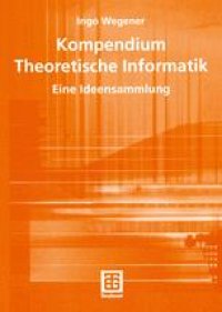 cover of the book Kompendium Theoretische Informatik — eine Ideensammlung