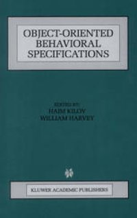 cover of the book Object-Oriented Behavioral Specifications