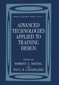 cover of the book Advanced Technologies Applied to Training Design