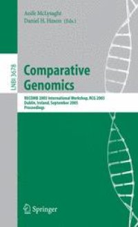 cover of the book Comparative Genomics: RECOMB 2005 International Workshop, RCG 2005, Dublin, Ireland, September 18-20, 2005. Proceedings
