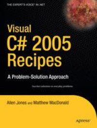 cover of the book Visual C# 2005 Recipes: A Problem-Solution Approach