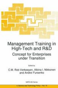 cover of the book Management Training in High-Tech and R&D: Concept for Enterprises under Transition