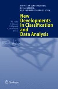 cover of the book New Developments in Classification and Data Analysis: Proceedings of the Meeting of the Classification and Data Analysis Group (CLADAG) of the Italian Statistical Society, University of Bologna, September 22–24, 2003