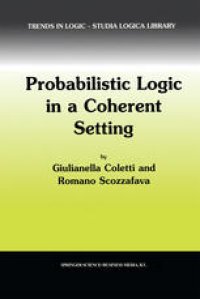 cover of the book Probabilistic Logic in a Coherent Setting