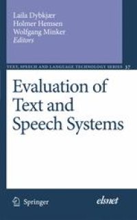 cover of the book Evaluation of Text and Speech Systems