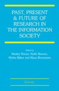 cover of the book Past, Present and Future of Research in the Information Society