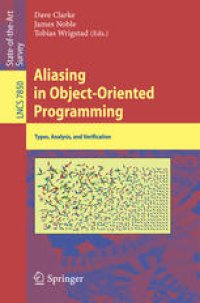 cover of the book Aliasing in Object-Oriented Programming. Types, Analysis and Verification