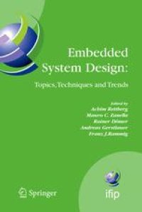 cover of the book Embedded System Design: Topics, Techniques and Trends