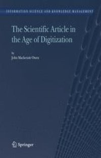 cover of the book The Scientific Article in the Age of Digitization