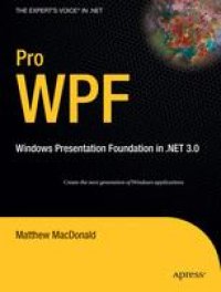 cover of the book Pro WPF: Windows Presentation Foundation in .NET 3.0