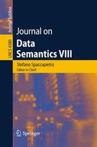 cover of the book Journal on Data Semantics VIII