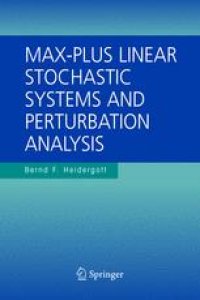 cover of the book Max-Plus Linear Stochastic Systems and Perturbation Analysis