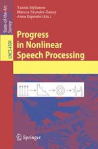 cover of the book Progress in Nonlinear Speech Processing