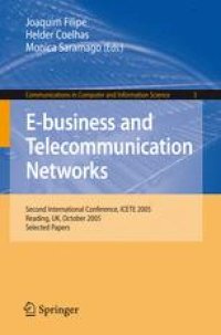 cover of the book E-business and Telecommunication Networks: Second International Conference, ICETE 2005, Reading, UK, October 3-7, 2005. Selected Papers