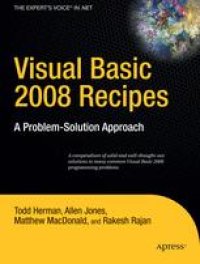 cover of the book Visual Basic 2008 Recipes: A Problem-Solution Approach