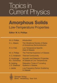 cover of the book Amorphous Solids: Low-Temperature Properties