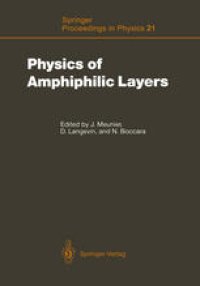 cover of the book Physics of Amphiphilic Layers: Proceedings of the Workshop, Les Houches, France February 10–19, 1987