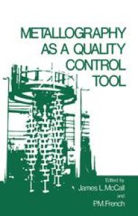 cover of the book Metallography as a Quality Control Tool