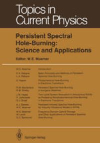 cover of the book Persistent Spectral Hole-Burning: Science and Applications