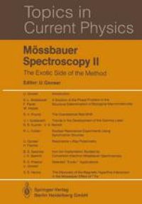 cover of the book Mössbauer Spectroscopy II: The Exotic Side of the Method