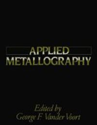 cover of the book Applied Metallography