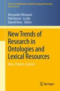 cover of the book New Trends of Research in Ontologies and Lexical Resources: Ideas, Projects, Systems