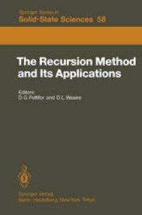 cover of the book The Recursion Method and Its Applications: Proceedings of the Conference, Imperial College, London, England September 13–14, 1984