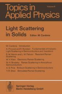 cover of the book Light Scattering in Solids