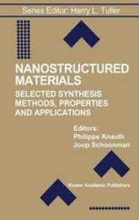 cover of the book Nanostructured Materials: Selected Synthesis Methods Properties and Applications