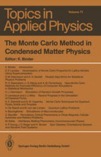 cover of the book The Monte Carlo Method in Condensed Matter Physics