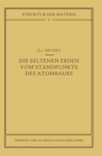 cover of the book Die seltenen Erden vom Standpunkte des Atombaus