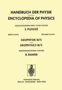 cover of the book Geophysik III / Geophysics III: Teil V / Part V