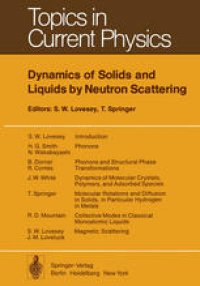 cover of the book Dynamics of Solids and Liquids by Neutron Scattering