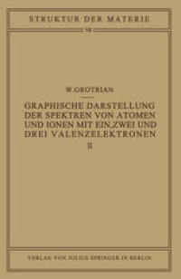 cover of the book Graphische Darstellung der Spektren von Atomen und Ionen mit ein, zwei und drei Valenzelektronen: Zweiter Teil