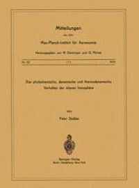 cover of the book Das Photochemische, Dynamische und Thermodynamische Verhalten der Oberen Ionosphäre