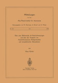 cover of the book Über eine Ballonsonde für Polarlichtmessungen und über den Vergleich von Polarlichtemissionen, Röntgenstrahlen und Ionosphärischen Absorptionen