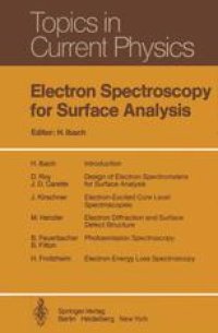 cover of the book Electron Spectroscopy for Surface Analysis