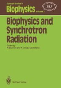 cover of the book Biophysics and Synchrotron Radiation