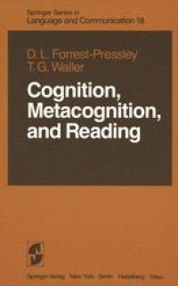 cover of the book Cognition, Metacognition, and Reading