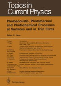 cover of the book Photoacoustic, Photothermal and Photochemical Processes at Surfaces and in Thin Films