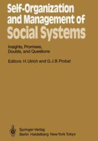 cover of the book Self-Organization and Management of Social Systems: Insights, Promises, Doubts, and Questions