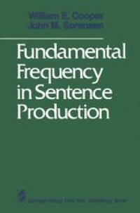 cover of the book Fundamental Frequency in Sentence Production