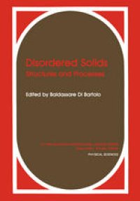 cover of the book Disordered Solids: Structures and Processes