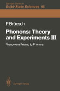 cover of the book Phonons: Theory and Experiments III: Phenomena Related to Phonons