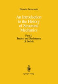 cover of the book An Introduction to the History of Structural Mechanics: Part I: Statics and Resistance of Solids